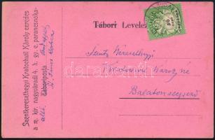 1946 Szentkereszthegyi Kratochwill Károly altábornagy a m. kir. nagyváradi 4. honv. gyalogezred paracsnokának autogárf levele kórházból, felesége részére Távolsági levelezőlap 26. emelésű inflációs 50 000 AP tarifával.