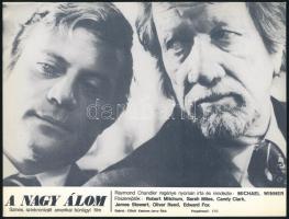 cca 1978 ,,A nagy álom" című amerikai bűnügyi film egy jelenete, 1 db produkciós filmfotó nyomdatechnikával sokszorosítva kartonpapírra, egyoldalas nyomással, a használatból eredő (esetleges) kisebb hibákkal, 18x24 cm