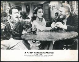 cca 1956 ,,A Nap szerelmese - Van Gogh" című amerikai film egy jelenete, 1 db vintage produkciós filmfotó ezüst zselatinos fotópapíron, a használatból eredő (esetleges) kisebb hibákkal, 18x24 cm