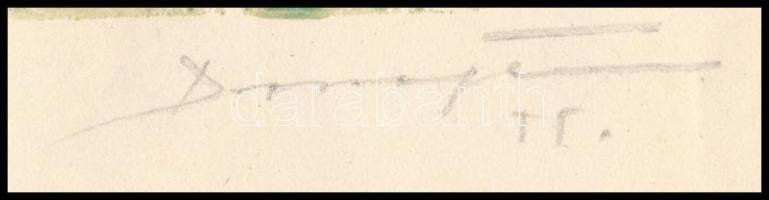 Olvashatatlan jelzéssel: Halak bélyeghez, bélyegtervhez vázlat Akvatinta, papír. 6,5x4,5 cm