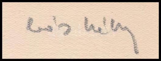 Kós Károly (1883-1977): Erdélyi ház. Linómetszet, papír, paszpartuban, utólagos jelzéssel, 10×10 cm