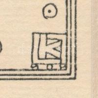 Kozma Lajos (1884-1948): Álmodás. Cinkográfia, papír, jelzett a cinkográfián, paszpartuban, 19,5×16,...