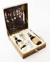 1979 Tokaji aszú, 3 puttonyos + Tokaji Szomorodni, 0,25 l, bontatlan, 2 pohárral, díszdobozban