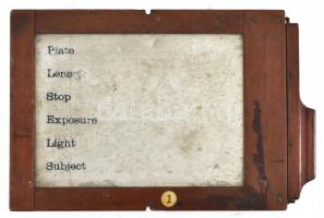 Thornton Pickard plate holder antik filmhordozó, jelzéssel, kopással, 18,5x12 cm