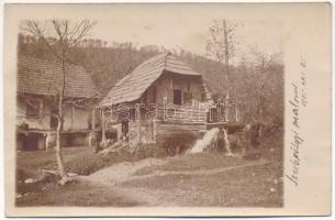 1915 Nagyhalmágy, Halmagiu; Szerbvölgyi malom, vízimalom / watermill. photo (vágott / cut)