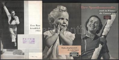 cca 1930-1943 Hatalmas, vegyes fotós árjegyzék, 36 db, közte 
Hatschek és Farkas (HAFA, cca 1938-19...