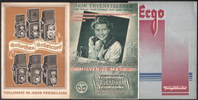 cca 1930-1943 Hatalmas, vegyes fotós árjegyzék, 36 db, közte 
Hatschek és Farkas (HAFA, cca 1938-19...