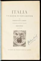 Berzeviczy Albert: Itália. Úti rajzok és tanulmányok. I-II. köt. [Egy kötetben]. Bp., 1924, Franklin-Társulat, 307+(1) p., 344 p. Harmadik, bővített kiadás. Gazdag fekete-fehér képanyaggal illusztrálva. Egészvászon-kötésben, kissé foltos borítóval, egy-két kissé sérült lappal, helyenként kissé foltos lapokkal.