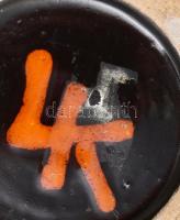 LK Iparművész mázas kerámia váza. Kézzel festett, jelzett, hibátlan 15 cm