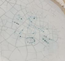 Gorka iparművészeti vállalatos mázas kerámia halas váza. Kézzel festett, jelzett, kisebb mázhibákkal...