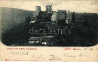 1900 Léka, Lockenhaus; Schloß und Ruine / Léka vára / castle (EK)