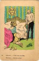 LAvarice / Stinginess - Gold be my God. French erotic lady art postcard s: Xavier Sager (EK)