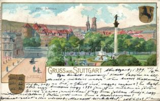 1899 Stuttgart Embossed Litho