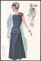 cca 1950 3 db Wemo Modes Internationales vintage divatkép, ofszet nyomat, papír, 32x21,5 cm