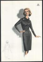 cca 1950 3 db Wemo Modes Internationales vintage divatkép, ofszet nyomat, papír, 32x21,5 cm