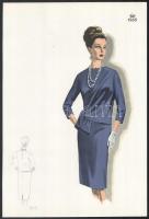 cca 1950 3 db Wemo Modes Internationales vintage divatkép, ofszet nyomat, papír, 32x21,5 cm