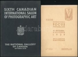 1939 Külföldi fotós katalógus tétel, 3 db, közte olasz, holland, és kanadai.