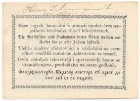1849. 30kr "Kossuth bankó" hátoldalon 1901-ből származó kézírásos megjegyzéssel, nyomdai p...