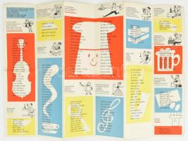 1963 Budapest Guide, többnyelvű idegenforgalmi tájékoztató és térkép. Bp., Cartographia. Kissé folto...
