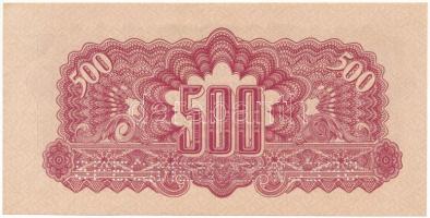 Csehszlovákia 1944. 500K "SPECIMEN" perforációval és Masarykot ábrázoló "E" jelz...