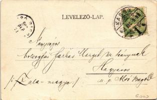 1903 Kassa, Kosice; Sörház utca, Guttmann kávéház (a Horgonyhoz). Nyulászi Béla kiadása / street vie...