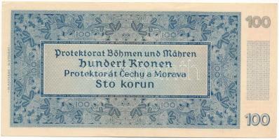 Német Harmadik Birodalom / Cseh-Morva Protektorátus 1940. 100K második kiadás, "S. 03 G 435623&...