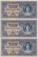 1945. 500P (10x) sorszámkövetők "K 106 0307343 - K 106 0307352" T:AU / Hungary 1945. 500 P...