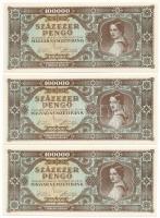 1945. 100.000P (10x) sorszámkövetők "M 108 015083 - M 108 01592" T:AU / Hungary 1945. 100....