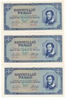 1945. 1.000.000P (10x) három részletben sorszámkövetők "N 108 060738 - N 108 060753" T:AU ...