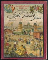 1912 Fiume, Gál János cs. és kir. udvari szálló árjegyzék. Gyarmatáru Értesítő 15. sz. 1912 nyári idény. 1912. jun. 1. Fiume, Első Magyar Kávé Beviteli Üzlet, 16 p. Benne kávé, tea, rum, csokoládé, bor és más termékekkel. Díszes színes litografált borítójú papírkötésben, a borítón kis kopásnyomokkal, a füzetke elvált a borítótól, de alapvetően jó állapotban, 15x12 cm