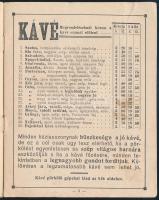 1912 Fiume, Gál János cs. és kir. udvari szálló árjegyzék. Gyarmatáru Értesítő 15. sz. 1912 nyári id...