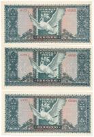 1945. 10.000.000P (10x) sorszámkövetők "O 073 032216 - O 073 032225" T:AU / Hungary 1945. ...