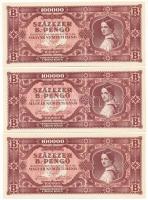 1946. 100.000BP (10x) T:AU / Hungary 1946. 100.000 Bilpengő (10x) C:AU Adamo P36