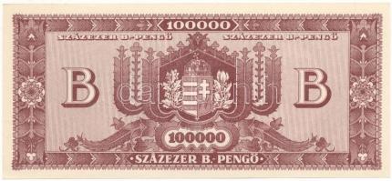 1946. 100.000BP (10x) T:AU / Hungary 1946. 100.000 Bilpengő (10x) C:AU Adamo P36