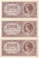 1946. 10.000BP (10x) T:AU / Hungary 1946. 10.000 Bilpengő (10x) C:AU Adamo P35