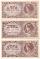 1946. 10.000BP (10x) T:AU / Hungary 1946. 10.000 Bilpengő (10x) C:AU Adamo P35