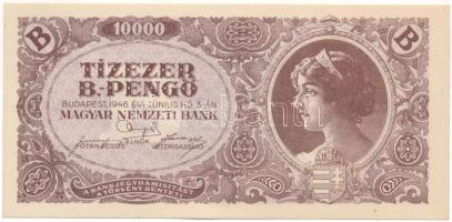 1946. 10.000BP (10x) T:AU / Hungary 1946. 10.000 Bilpengő (10x) C:AU Adamo P35