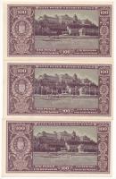 1945. 100P (7x) két részletben sorszámkövetők T:AU / Hungary 1945. 100 Pengő (7x) consecutive serial...