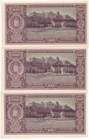 1945. 100P (7x) két részletben sorszámkövetők T:AU / Hungary 1945. 100 Pengő (7x) consecutive serial...