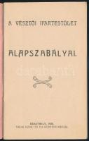1926 A Vésztői Ipartestület alapszabályai. (Egyben tagsági könyv, Szabó István férfiszabó mester rés...