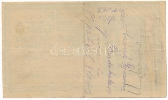 1918. 25K "3101" üres hátlappal, hátlapon kézírásos szöveg T:F / Hungary 1918. 25 Korona &...