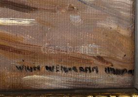 Vágh-Weinmann Nándor (1897-1978): Zenélő társaság. Olaj, karton, jelzett. Dekoratív fakeretben. 44x3...