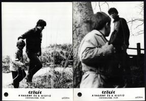 cca 1962 ,,Szökés" című csehszlovák film jelenetei és szereplői, 6 db vintage produkciós filmfo...