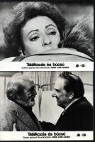 cca 1982 ,,Találkozás és búcsú" című spanyol film jelenetei és szereplői, 4 db vintage produkciós filmfotó ezüst zselatinos fotópapíron, a használatból eredő (esetleges) kisebb hibákkal, 18x24 cm