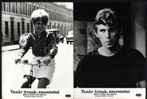 cca 1967 ,,Tanár úrnak szeretettel" című angol film jelenetei és szereplői, 13 db vintage produ...