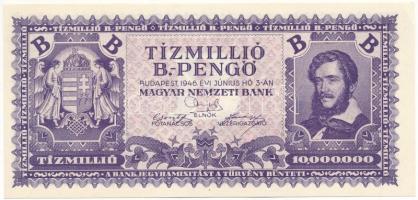 1946. 10.000.000BP (7x) T:AU / Hungary 1946. 10.000.000 Bilpengő (7x) C:AU Adamo P38
