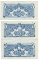 Csehszlovákia 1944. 5K (2x) sorszámkövetők "BT 763189 - BT 763195" T:F szép papír / Czecho...