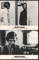 cca 1982 ,,Bűntudat" című csehszlovák krimi jelenetei és szereplői, 5 db produkciós filmfotó ny...