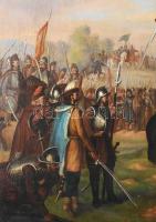 Molnár József (1821-1899): Párbaj (csatajelenet). Olaj, vászon, jelezve balra lent. Restaurált. Prov...