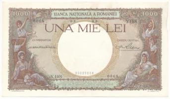 Románia 1939. 1000L T:AU,XF (hajtatlan)  Romania 1939. 1000 Lei C:AU,XF (unfolded)